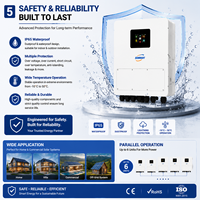 Système de stockage d'énergie solaire hybride 6KW avec batterie au lithium 16KWh 51.2V 314Ah, onduleur IP65, système solaire complet