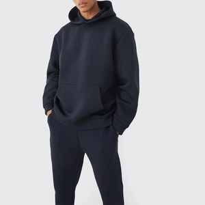 2025 unisexe décontracté imprimé à capuche sport survêtement en gros lâche Fitness course formation vêtements hiver lavage à l'acide 100% coton - Product Image 3