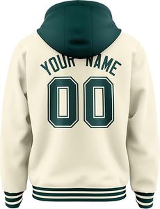 Veste universitaire en laine personnalisée de haute qualité pour hommes vêtements de rue d'hiver avec col montant et capuche motif de logo personnalisé taille XL - Product Image 4