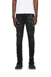 Men's Stacked Distressed <strong>Jeans</strong> Custom Graphic Washed Finish Streetwear <strong>Denim</strong> Pants OEM/ODM <strong>Urban</strong> Fashion Brands - Product Image 3