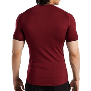 Nueva Camiseta de Compresión, Corte Ajustado, 100% Algodón, Transpirable, Ecológica, Deportiva, Elástica, Color Sólido, para Fisicoculturismo y Gimnasio - Product Image 2