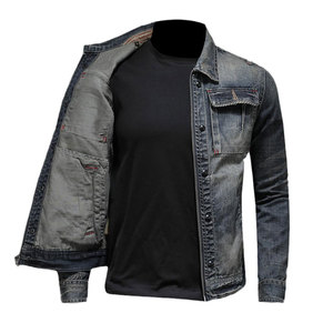 Men <b>Denim</b> Thick <b>Jacket</b> <b>Custom</b> Size Logo Printed High Quality Trendy Fashion <b>Denim</b> Male Streetwear <b>Jackets</b> - Product Image 5