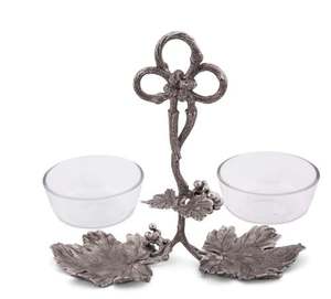 Bol à noix de luxe en argent, fait main, en acier inoxydable poli, écologique, compatible lave-vaisselle, plateau de service contemporain pour condiments - Product Image 6