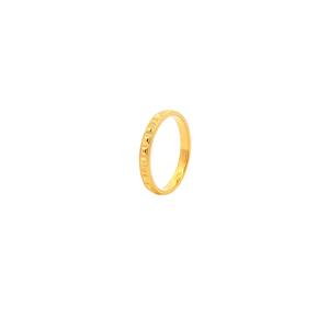 (Prix correspond uniquement au coût du travail) Bague fine et élégante en or jaune 18K 22K 24K pour femmes, fiançailles, mariage, forme amoureuse, 2,83g, 0,3cm, Au916 - Product Image 2