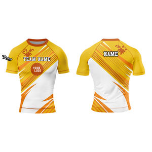 Rash Guard <b>Multi</b> <b>Color</b> Quick Dry Breathable Training Rash Guard Service Design Men's Short Sleeve - Product Image 3