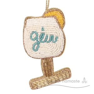 Cocktail Tonic Gin fatto a mano eco-friendly ornamento di natale decorazione per bevande in miniatura regalo artigianale - Product Image 1
