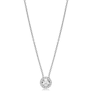 Collier pendentif en argent sterling 925 fait main en Turquie, tendance, avec zircon blanc, forme ronde minuscule, pour mariage, vente en gros - Product Image 5