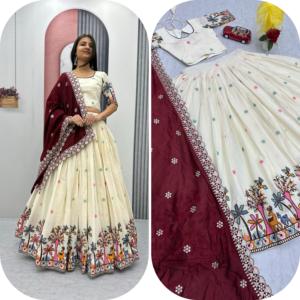 Fourniture en gros Festival Lehenga Choli avec travail de chaîne de broderie Lehenga Choli pakistanais à vendre à l'exportation - Product Image 1