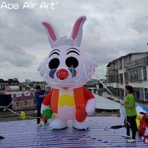 Usine directe lapin gonflable modèle dessin animé lapin mascotte <span class=keywords><strong>Alice</strong></span> <span class=keywords><strong>pays</strong></span> <span class=keywords><strong>des</strong></span> <span class=keywords><strong>merveilles</strong></span> fait Oxford matériel ventilateur accessoire extérieur - Product Image 5