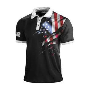 2025 gráfico personalizado transpirable para Polo camisa para hombres verano sólido gran impresión Digital de punto camiseta DTG para Polo camisa - Product Image 3