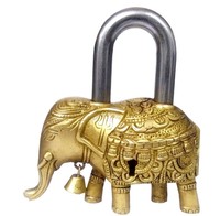 Cadenas en laiton en forme de chameau antique fabriqué à la main Style vintage Serrure de sécurité décorative à collectionner pour la sécurité de jardin de porte de maison