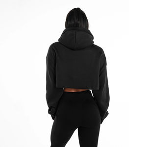 Custom <b>Women</b> Crop <b>Top</b> Hoodie Casual Hoodies & Sweatshirts Pullover Cropped Oversize <b>women's</b> hoodies - Product Image 2