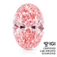Diamant rose CVD cultivé en laboratoire, 11,74 carats, VS1, couleur intense fantaisie, certifié IGI, percé au laser, taille poire ovale, excellente qualité
