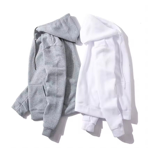 Achetez un sweat à capuche pour homme, poids lourd, 100% coton, imperméable, imprimé en relief, surdimensionné, épaules tombantes, logo personnalisé en 3D, vierge - Product Image 3