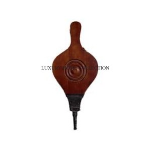 Unique antique style wooden leather work fire bellows with handcrafted wooden handle and premium durable leather covering - Product Image 6