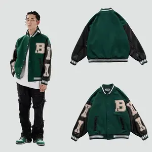 Top populaires personnalisés de haute qualité Vintage hiver et automne hommes Baseball Letterman Varsity vestes - Product Image 4