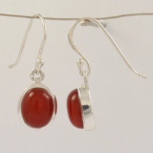 Women's Classic Carnelian Gemstone 925 <b>Solid</b> Sterling <b>Silver</b> Drop <b>Earrings</b> Fashionable Dangle Design for Weddings <b>Silver</b> Jewelry - Product Image 6