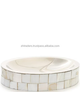 Élégant porte-savon naturel MOP Plateau de lavabo de salle de bain élégant avec finition en agate pour la décoration moderne de la maison et de l'hôtel - Product Image 1