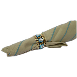 Anneau de serviette en laiton décoratif, finition antique, idéal pour la décoration de la table, décoration de la table à manger, porte-serviettes - Product Image 6