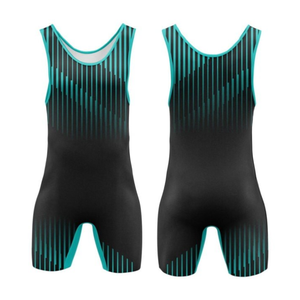 100% Polyester sublimé maillots de lutte jeunes hommes conception de Compression personnalisée uniformes d'entraînement à séchage rapide - Product Image 5