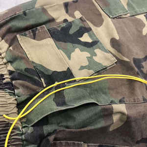 Ropa de calle nueva moda deportiva Lisa teñida al aire libre cordón secado rápido pantalones cortos de carga verano gimnasio Casual Biker pantalones cortos de hombre - Product Image 5