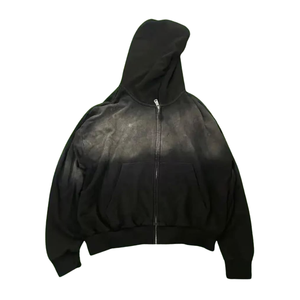 MEJOR venta al por mayor de alta calidad de encargo de los hombres de lavado ácido y Sun Fade sudaderas con invierno cálido y secado rápido producto superior de los hombres sudaderas con capucha lisas - Product Image 1