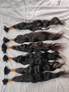 Venta al por mayor de paquetes de cabello indio sin trama cruda, extensión de cabello humano Remy de doble estiramiento, paquetes de cabello crudo virgen con cutícula Aliged - Product Image 3