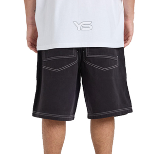 <b>Black</b> <b>High</b>-<b>Waist</b> Demin <b>Short</b> Breathable Summer Streetwear Casual Cargo Pants with Pockets Decoration - Product Image 4