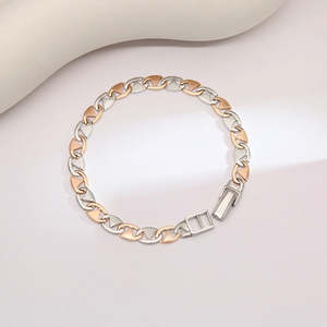 Pulsera de tenis de moda para hombre Monarch Links Platinum - Product Image 1