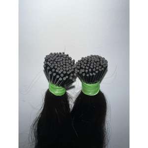 Extensions de cheveux indiennes vierges ondulées à pointes en kératine, 8 à 36 pouces de long, cheveux vietnamiens d'un seul donneur, tissages de cheveux lâches, style ondulé profond et crépu - Product Image 1