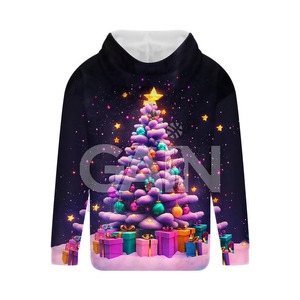 Sudaderas de Navidad de alta calidad hechas en fábrica logotipo personalizado sudaderas con capucha de Navidad al por mayor para hombres en venta - Product Image 1