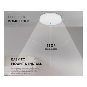Plafoniera a LED rotonda 25W 100LM/W fredda 6400K IP44 diametro 300mm bianco alloggiamento SKU-2113949-illuminazione/plafoniera - Product Image 3