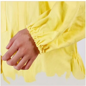 ชุดหมีผ้าฝ้ายระบายอากาศป้องกันไฟฟ้าสถิตย์สีเหลือง1ชิ้นชุดหมีสำหรับเด็กกันผึ้งพร้อมหมวกป้องกันผึ้งเครื่องมือเลี้ยงผึ้ง - Product Image 3