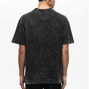 Hot Selling Men's Acid Washed T-<b>Shirt</b> Breathable Street Wear 100% Cotton Knitted Fabric Light Weight - Product Image 5