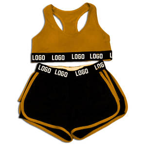 Conjuntos Deportivos para Mujer, Ropa Deportiva de Alta Calidad, Conjuntos de Yoga y Gimnasio Reversibles sin Costuras, Incluye Sujetador Deportivo y Pantalones Cortos con Logotipo Estampado - Product Image 6