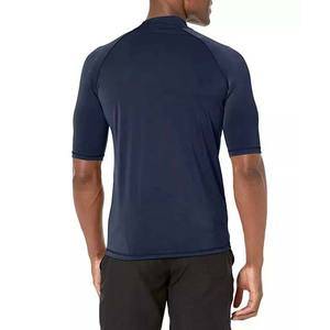 T-shirts Rash Guard OEM pour hommes, confortables et respirants, en coton et polyester, bonnes coutures, manches courtes, protection solaire pour adultes - Product Image 4