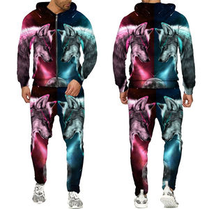 ชุดวอร์มสองชิ้นของผู้ชายสำหรับฤดูหนาวชุดออกกำลังกายระบายอากาศได้อย่างรวดเร็วพิมพ์ลายแขนยาวแบบซับลิเมชัน - Product Image 3