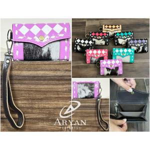 Trendy Checkered Style Hand Tooled Cowhide Leather Coin <b>Purse</b> Fashion Women Small Case Card Holder Luxury <b>Wallet</b> for Women - Product Image 1