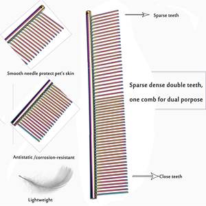 Peine de acero inoxidable para mascotas, peine para galgos para perros grandes, medianos y pequeños - Product Image 4