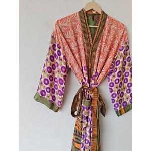 เสื้อคลุมชุดกิโมโนผ้าไหมเนื้อนุ่มสำหรับเจ้าสาวชุดใส่ในฤดูใบไม้ร่วงและงานแต่งงานในบ้านชุดคลุมบิกินี่ชายหาดฤดูร้อน - Product Image 4