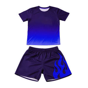 Custom Made <b>BJJ</b> <b>Rash</b> <b>Guard</b> Knitted Set Heat-Transfer Printed 100% Polyester Quick Dry Lightweight Martial Arts T-Shirt Shorts - Product Image 2