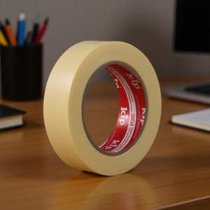 Fine Crepe <b>Paper</b> 3804 <b>MASKING</b>-TEC Lightly Creped Natural 50m Length 18mm Width 12 Roll KIP Unit Office Adhesive Tape Packaging - Product Image 3