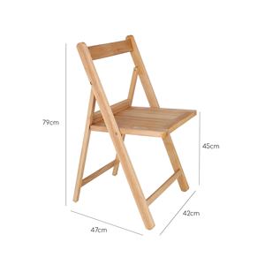 WELL HOME NORTE Chaise de jardin en bois de hêtre avec finition huilée 43x47x79 cm - Product Image 3