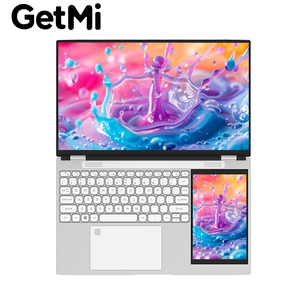 Ordinateur portable à double écran sur mesure GetMi E156D, processeur Intel N100 quadricœur, pour l'analyse des données et les travaux de calculs financiers - Product Image 1