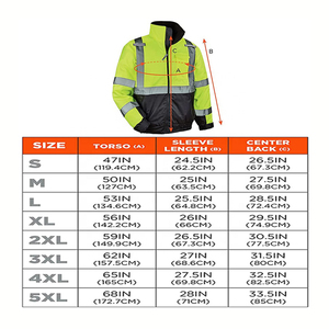เสื้อแจ็คเก็ตสะท้อนแสงแบบ Hi-Vis พร้อมฮู้ดถอดได้ มาตรฐาน ANSI Class 3 EN ISO 20471 Class 2 กันน้ำ  รับสกรีนโลโก้ พรีเมียม OEM/ODM - Product Image 6