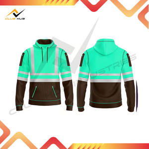 Sweat-shirt à capuche haute visibilité pour homme, durable, respirant, réfléchissant, imprimé, personnalisable, pour le travail en extérieur et la sécurité hivernale - Product Image 6