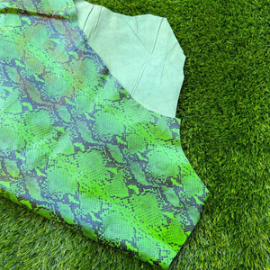 Màu xanh da rắn da ẩn cho túi xách phong cách bò sát in <span class=keywords><strong>Python</strong></span> dập nổi da thô ẩn cho giày - Product Image 5