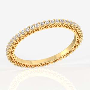 Bracelet en or 9 carats pour femme avec diamant de laboratoire taille ronde – Bracelets raffinés - Product Image 3