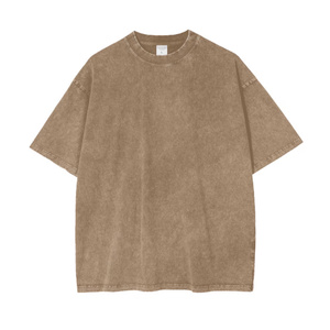 Heavyweight 100% Cotton Customized Color Breathable O-Neck Oversized Streetwear Anti-Wrinkle Eco-Friendly Custom Men's T-shirt - Product Image 1