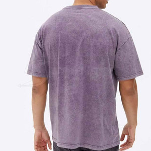 T-shirt homme délavé à l'acide, style vintage, avec logo personnalisé, coton de qualité supérieure - Product Image 2